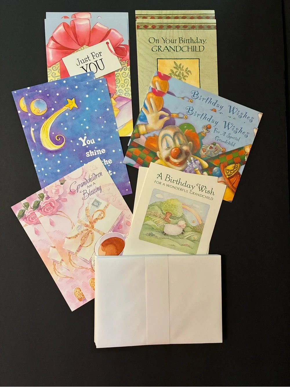 Grandchild Birthday cards set